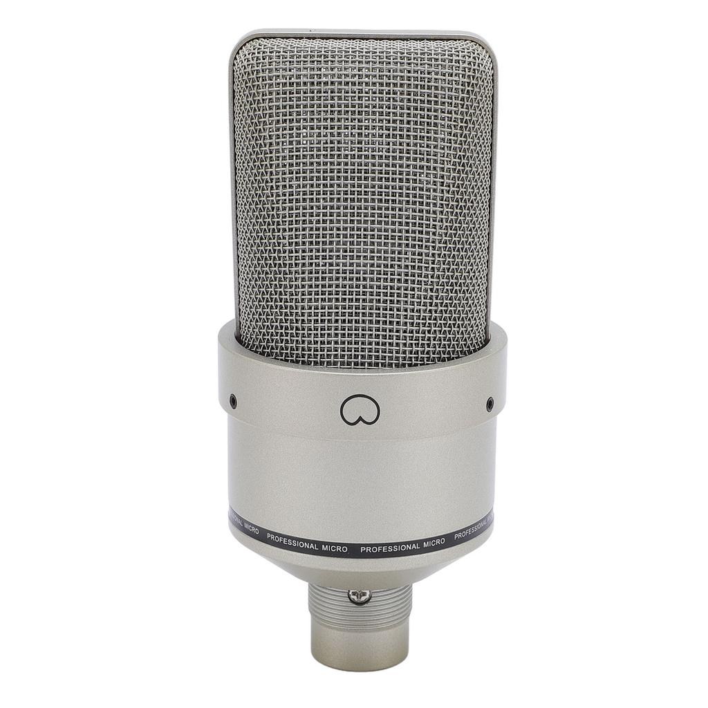 Studio Condenser Microphone 26mm Diaphragm Microphone with Shock Mount XLR Cable Windscreen for Recording Podcasting