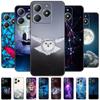 Pour Realme C61 4G Étui Mode Dessin Animé Silicone Noir TPU Souple Housse Arrière Pour Oppo Realme C63 Fundas Protectrices Coque Étuis