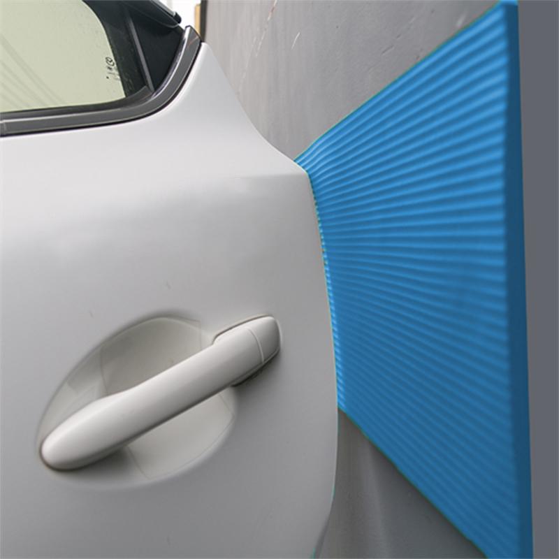 

1M Anti-collision Car Door Protector Garage Wall Corner Bumper Guard Cutable Rubber Anti Scratch Strip Parking Spaces Warehouses 100x21cm (A1)