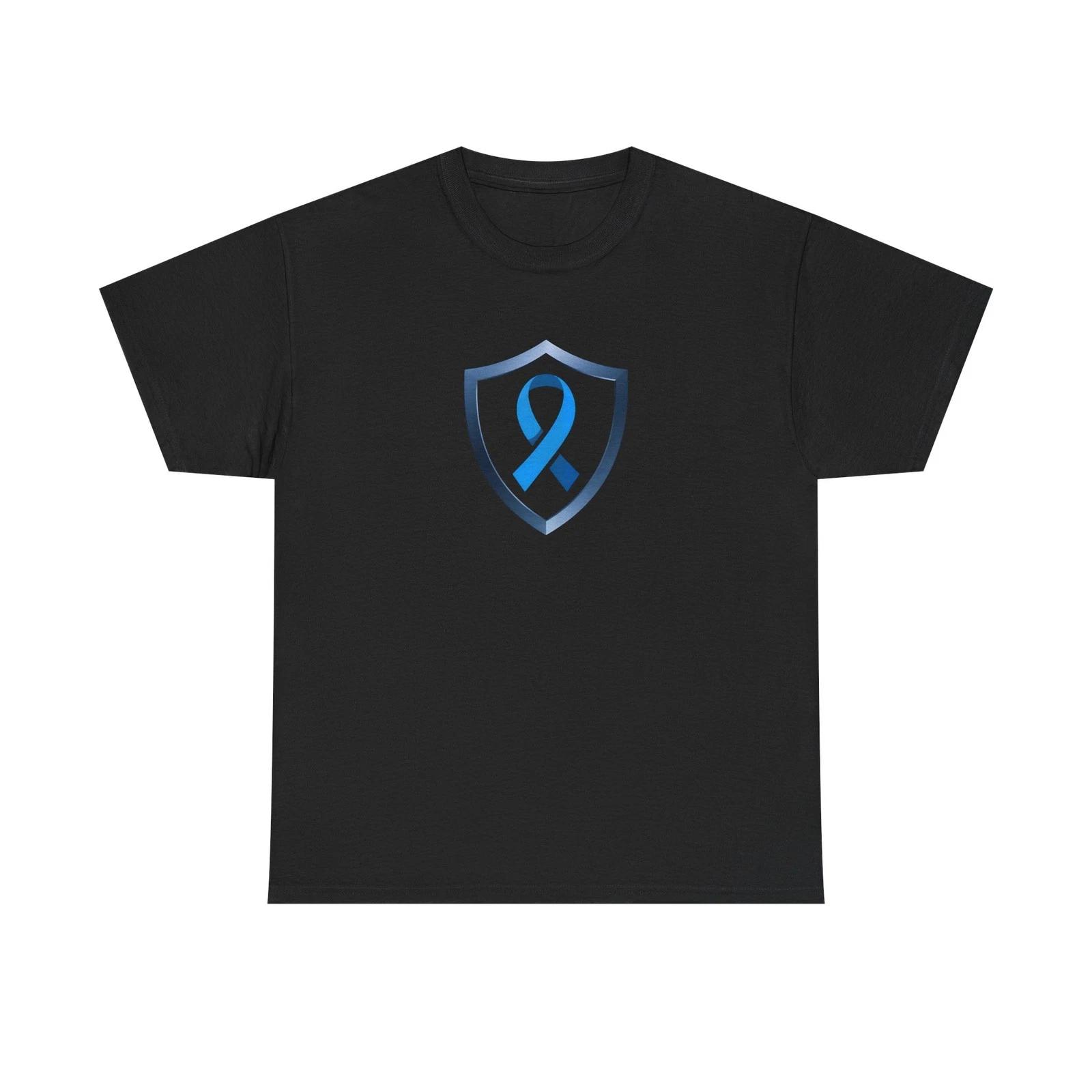 Colon Cancer Awareness Shield Unisex Tee, Ribbon Support Shirt, Cancer Survivor S