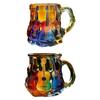 Guitar Coffee Mug Home Decor Multifunctional Unique Resin Desktop Ornament Coffee Cup for Shelf Bedroom Studio Desk Musician