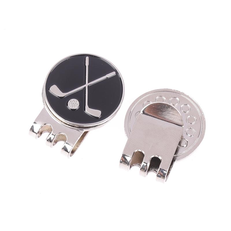 1Pc Golf Ball Marker Golf Hat Clip Magnetic Alloy Golf Ball Position Marker Removable Metal Hat Clip Accessories For Golfers