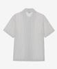 MINDBRIDGE [Couture] Crinkle Stripe Semi-Overfit Short Sleeve Shirt Myws3174