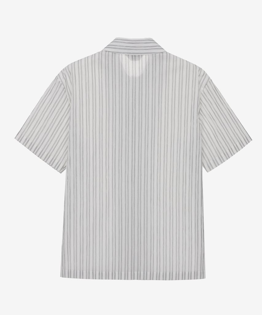 MINDBRIDGE [Couture] Crinkle Stripe Semi-Overfit Short Sleeve Shirt Myws3174