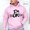 I'm Ok Broken Print Men Women Hoodies Sweatshirts Casual Clothing Fashion Hooded Sportwear I'm Ok Broken Personality Sweatshirts