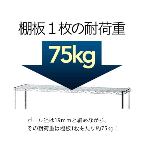 CAINZ Interior Shelving Unit, 107cm Wide, 5 Tiers, 19mm Pole Diameter, M12 Steel, Storage Shelving, Open Shelving, Interior Rack, Pipe Storage, Pipe R