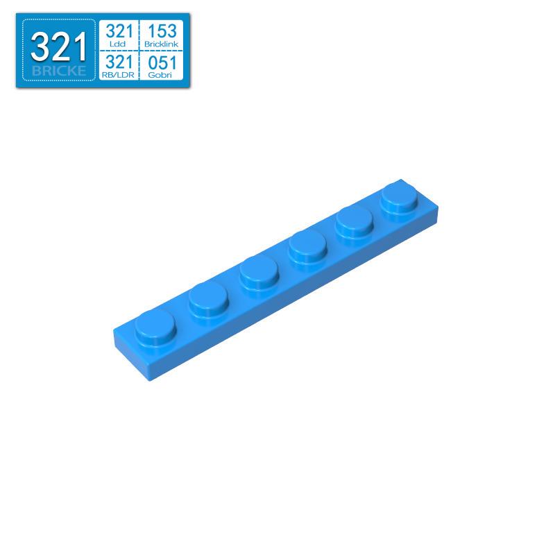 BRICKE 1x6 Thin Plate for Lego 3666 Compatibility – Loose MOC Building Blocks