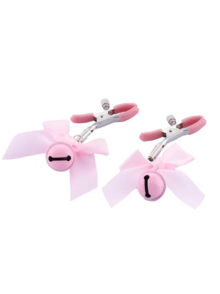 Stainless Steel Metal Bow Ties Nipple Milk Clips Breast Clip Sex Slaves Nipple Clamps Sex Toys Butterfly Style For Couples SM