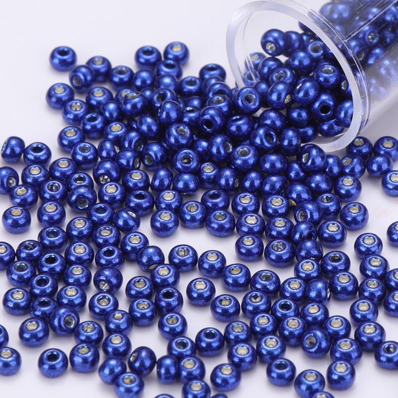 Premium 2.0mm Gold and Silver Glass Round Beads for DIY Jewelry Making