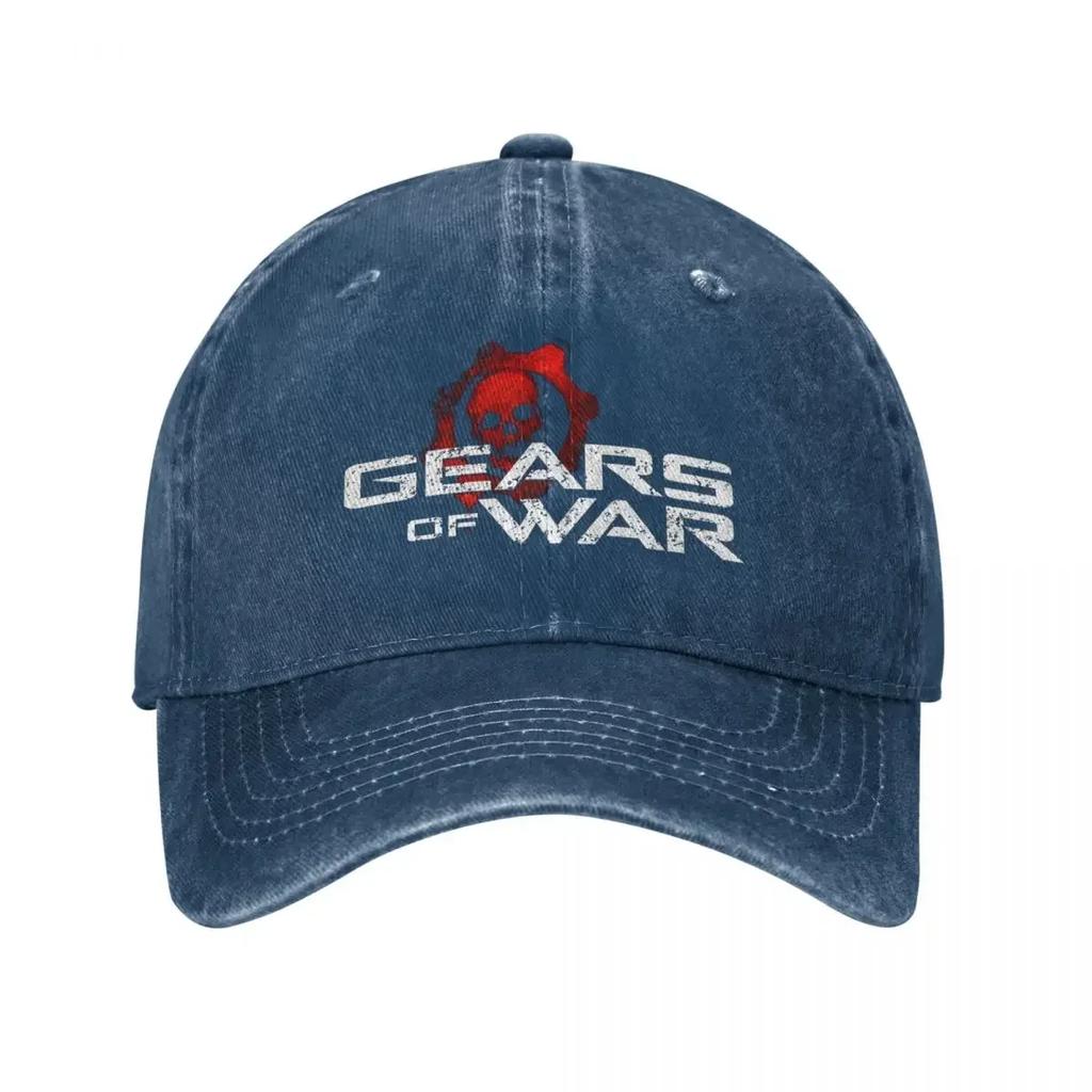 Gears Of Wars Unisex Baseball Caps Shotting Game Crimson Omen Distressed Cotton Hats Outdoor Running Golf Adjustable Headwear