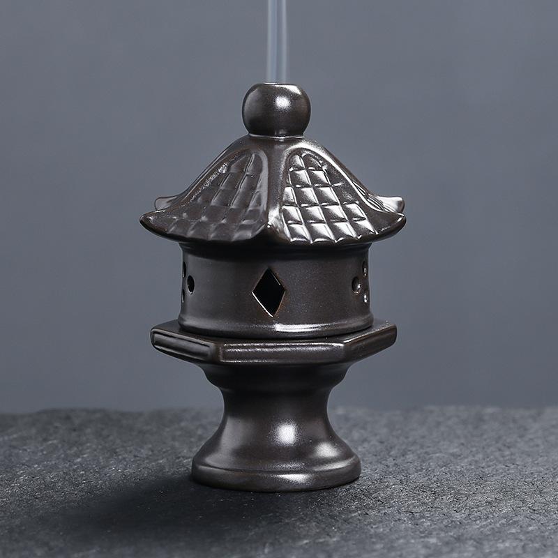 1pc Mini Ceramic Lighthouse Tower Incense Burner, Perfect for Indoor Aromatherapy, Ideal for Home Decor (Without Incense)