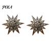 Rhinestone Lapel Pin 1/2Pcs Double-Layered Eight-Pointed Star with Rhinestones, Thickened Alloy Fashion Suit Safety Buckle for Suits Shirts