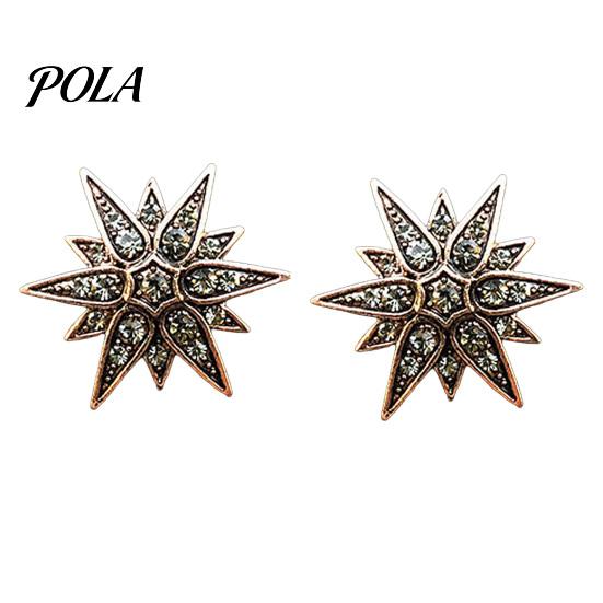 Rhinestone Lapel Pin 1/2Pcs Double-Layered Eight-Pointed Star with Rhinestones, Thickened Alloy Fashion Suit Safety Buckle for Suits Shirts