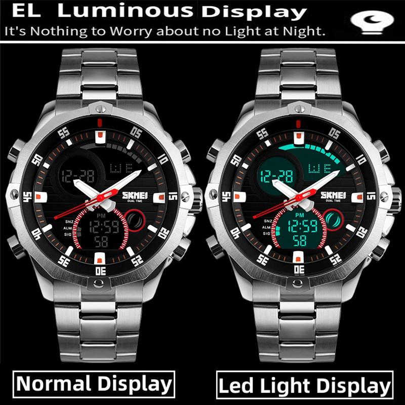 SKMEI New Watches Men Luxury Brand Fashion Casual Business Sports Wrist Watches Dual Time Digital Analog Quartz Watch