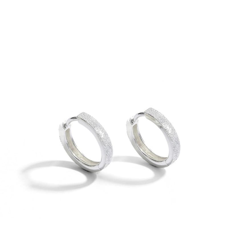 OURPIERRE GRANITO HOOF EARRING SILVER