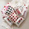 Valentine's Day Pillow Cover Couple Plush Cushion Cover Heart Embroidery Love Sofa Decoration 50x50cm
