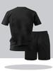 Men's Short-Sleeve Shorts Set - Summer Sports Casual Wear, Stylish Digital Print