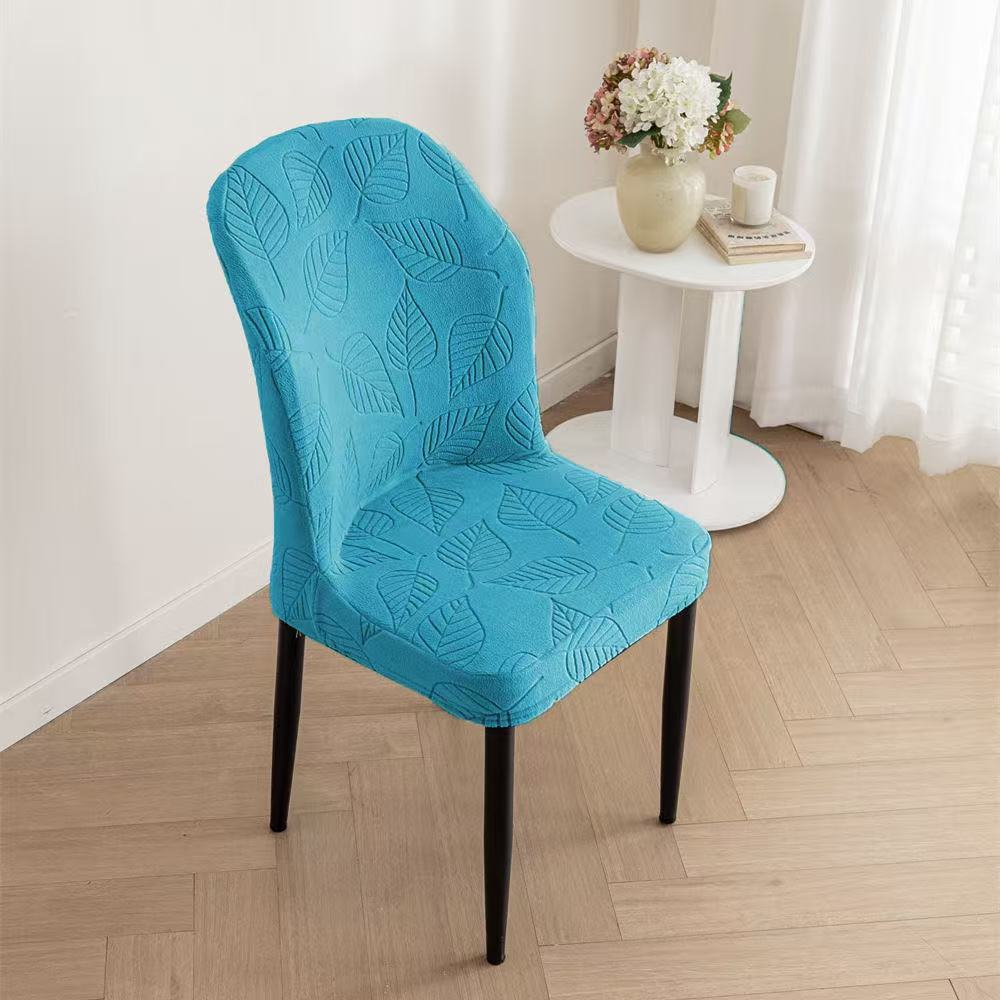 Jacquard Fan-shaped Chair Cover Cover Backrest Integrated Universal All-inclusive Dining Table and Chair Cover Prevent Cat Scratching and Thickening