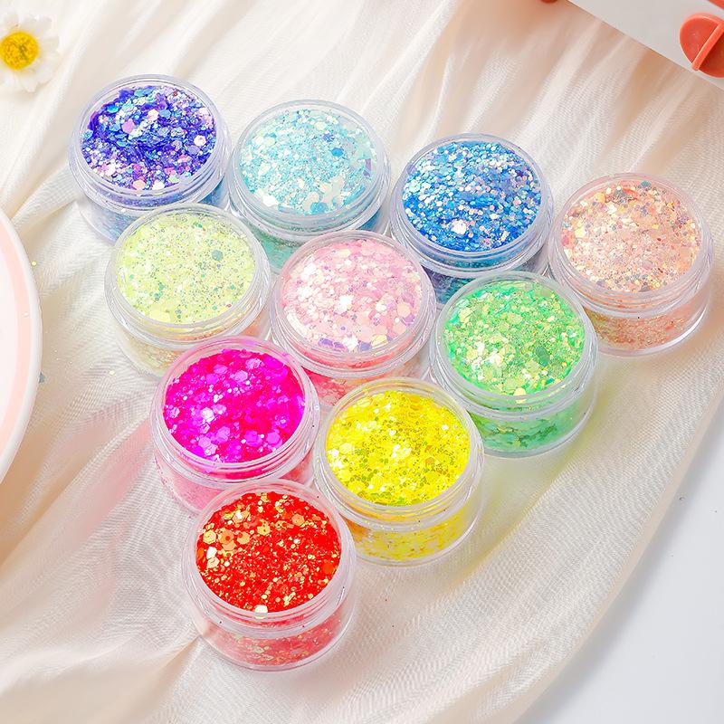 Colorful Mermaid Glitter Eyeshadow Loose Powder - DIY Handmade Laser Sequins