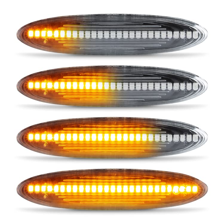 POPMOTORZ LED Side Signals for Toyota Mark X Genuine Set of 2 Markers/Turn (GRX120, GRX121, GRX125), Replacement,