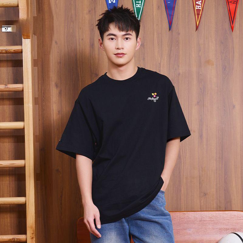 Sports Short Sleeve 2022 Summer New Trend Series Men's Cultural Shirt Simple Embroidery T-Shirt AHSS323
