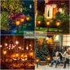 10 Pack Solar Torch Lights Outdoor Flickering Flame for Halloween Yard Patio Lawn Decor - Waterproof Solar Garden Lights