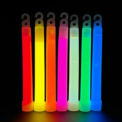 5/10pcs Glow Sticks With Hook Glow In The Dark Party Wedding Decoration Supplies Hiking Camping Outdoor Emergency Light Up Stick