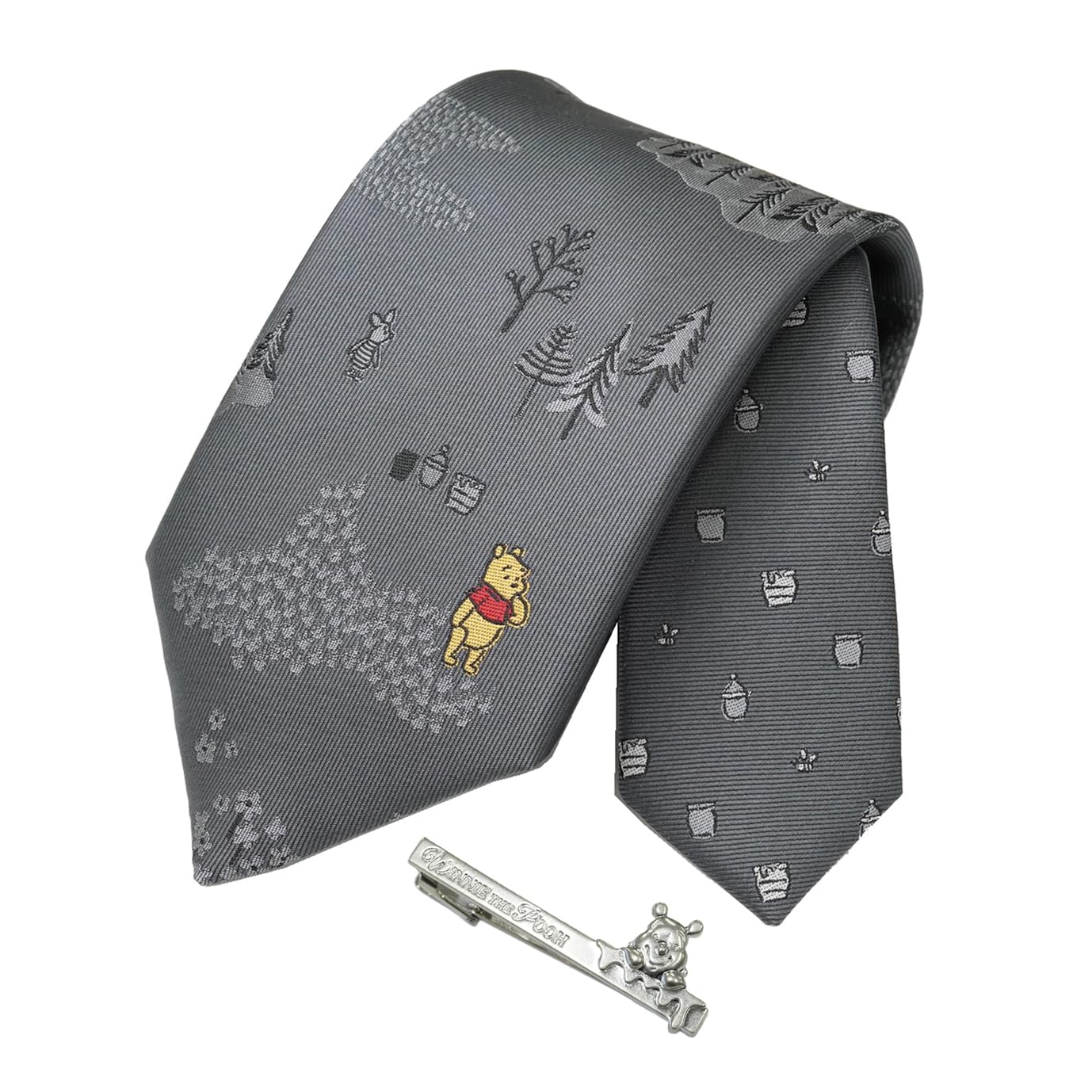 Набор галстуков и зажимов для галстуков «Винни-Пух» x Галстук «Хиёккори» [Disney] & (Винни Одноточечный Бар)