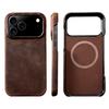 for Magsafe Case for iPhone 15 16 17 Pro Max 17Pro 17 Air 16Pro Retro  Genuine PULL-UP Leather Magnetic Phone Back Cover