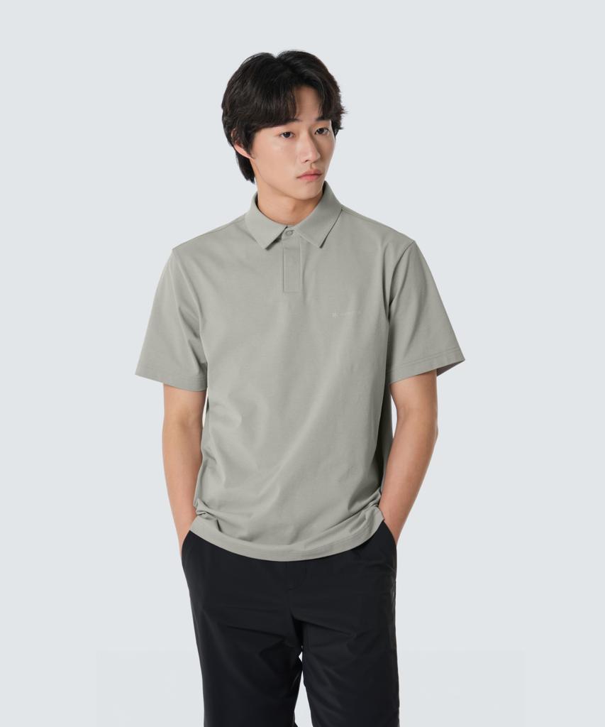 SNOWPEAK APPAREL Quick-Dry Short Sleeve Polo Shirt (S26Mmtps14) Smog Khaki