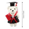 10 pcs/set Graduation Ceremony Mini Bear Flower Bouquet Doctor Cap Bear Toy  Birthday Gift