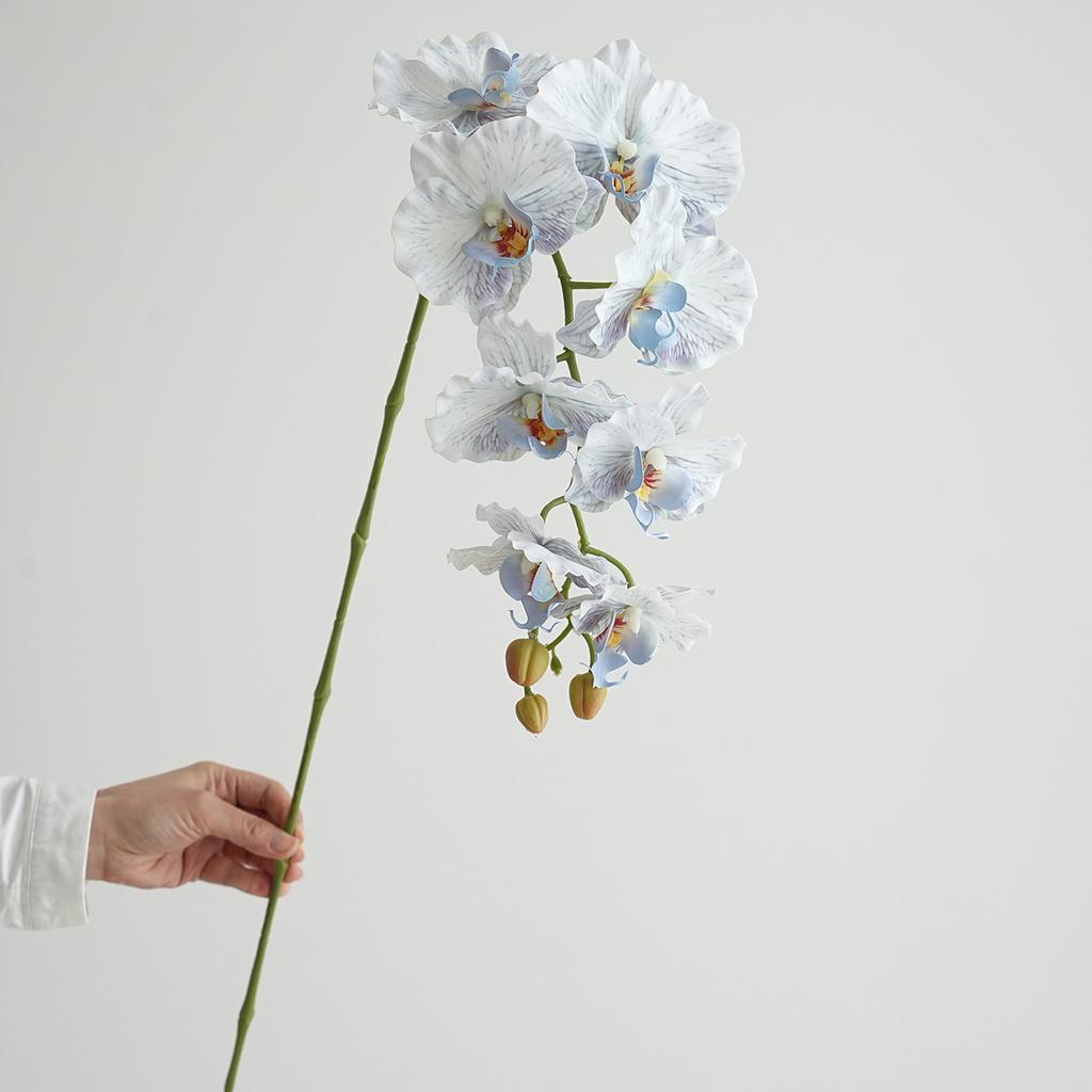 Künstliche Phalaenopsis Orchideenblüten Hochzeit Dekorative Phalaenopsis Realistische Orchidee Lange Stiele 9 Köpfe Heim Indoor Deko