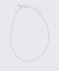 Bonbeau Lolli Cutting Silver Chain Necklace 925 Silver Cutting Italian Chain Choker Necklace