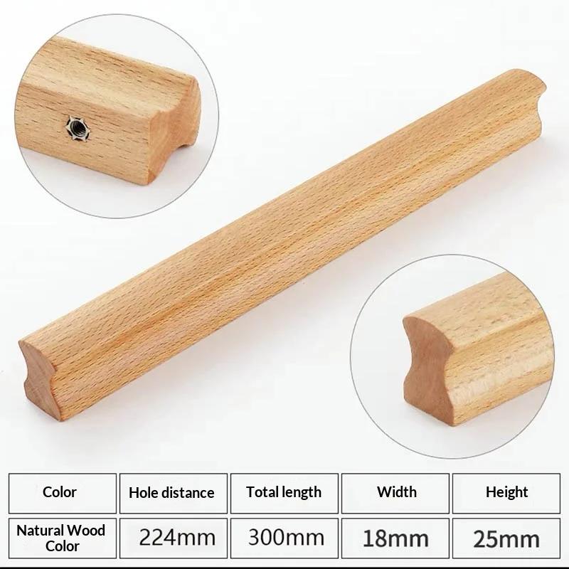 Drawer Knobs Kitchen Cabinets Pulls Long Handles Walnut Wooden Furniture Handle Cabinets and Drawers Dresser Knobs Wardrobe Pull