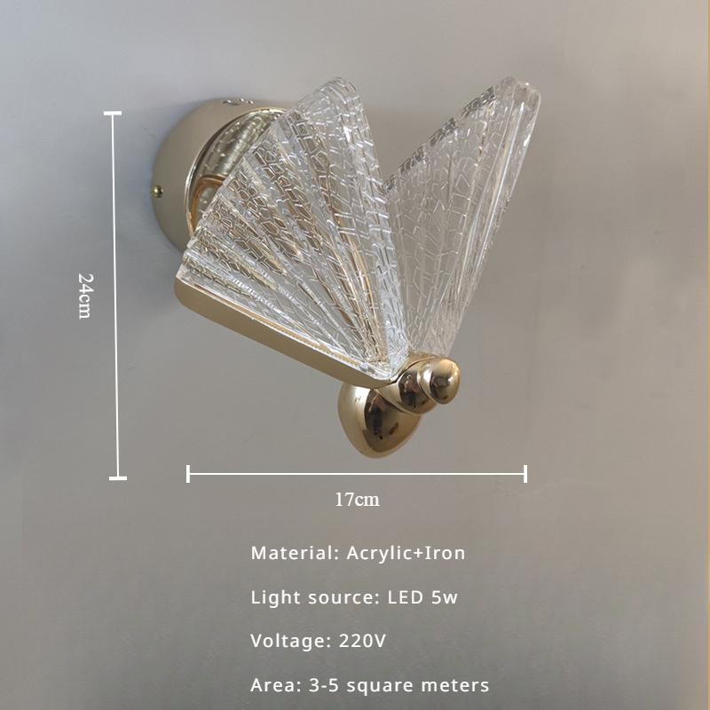 Nordic Creative LED Butterfly Wall Lamp Modern Romantic Living Room Bedroom Bedside Decoration Wall Corridor Lighting Fixtures