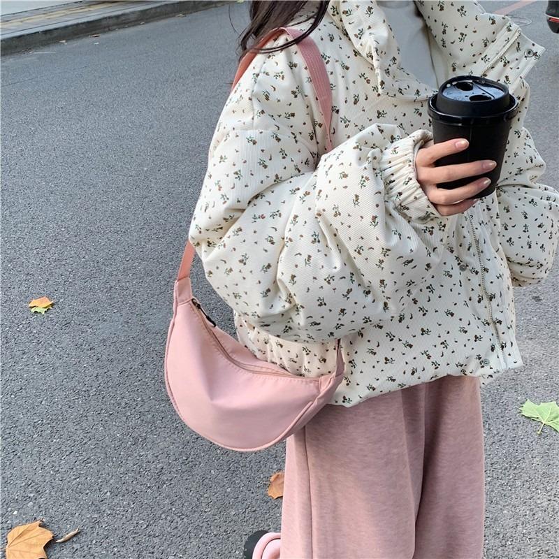 New nylon bag simple fashion messenger dumpling bag trend versatile student casual shoulder women's bag
