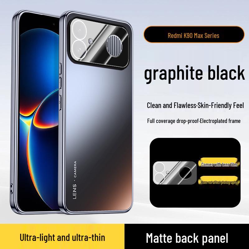 

Redmi K90 Max Electroplated Phone Case with Lens Protection - Simple Business Design, All-Inclusive for K90 Pro Max Redmi K90 Max