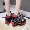 Fashion 2025 New 9.5cm Women Chunky Sneakers  Autumn High Platform Dad Shoes Women Casual Trainer Sneakers Thick Sole Vulcanize Shoes