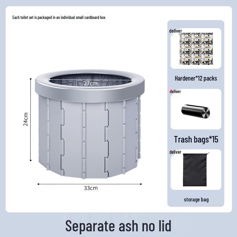 

Портативный складной дорожный туалет для взрослых - Идеально подходит для автомобилей, кемпинга на открытом воздухе, чрезвычайных ситуаций и самостоятельных туров