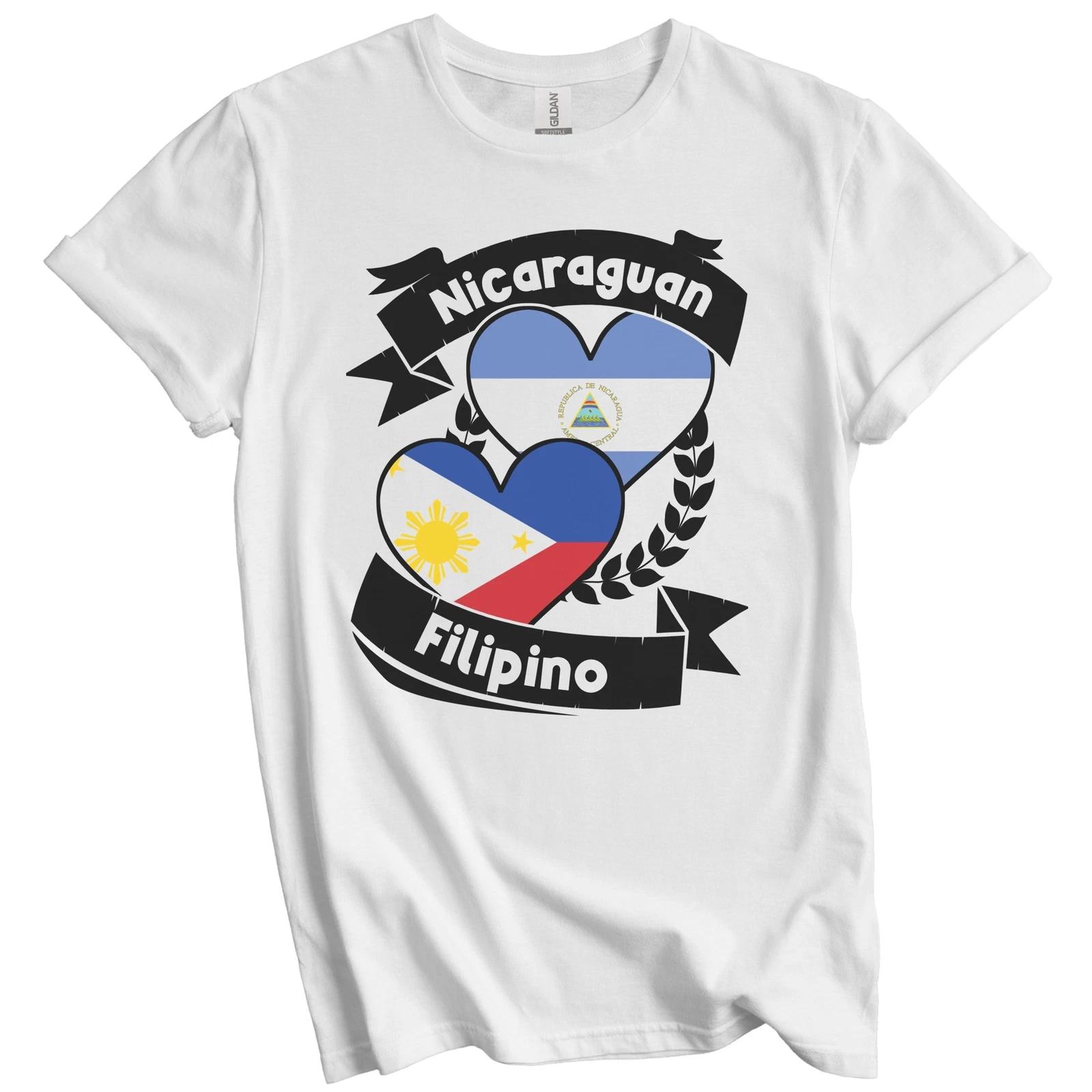 

Nicaraguan Filipino Heart Flags Nicaragua Philippines T-Shirt S