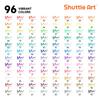 Shuttle Art Brush Pen Watercolor Brush Set with 1 Coloring Twin Markers for Art Comes with a (96 Colors) Book. Water-resistant, Quick-drying,