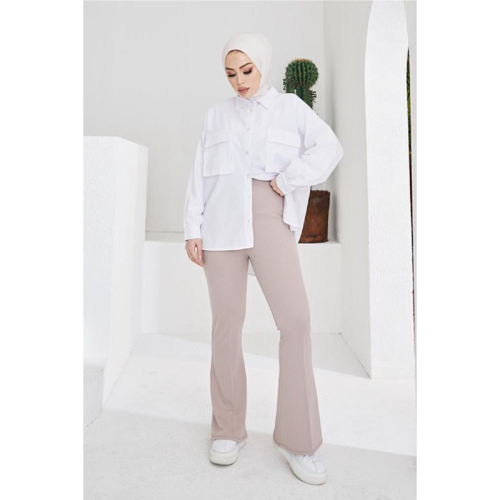 206 Spanish Leg Fabric Trousers