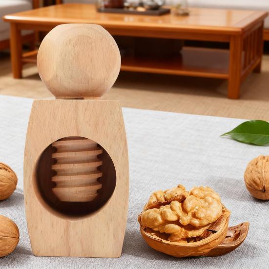 Nutcracker Wood Walnut Cracker Labor-saving Healthy Walnut Sheller Easy Grip Nut Opener Kitchen Walnut Gadget