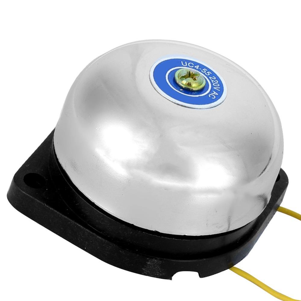 Time Signal 2 Inch Electric Bell Stainless Steel Inner Strike Type Fire Alarm Gong No Spark 220V 5W Electric Ring Door