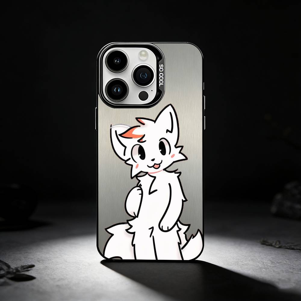 Cartoon Cute A-Boykisser Phone Case For iPhone 17,16,15,14,13,12,11 Plus,Pro Max,XS,Colored Silver Phone Case