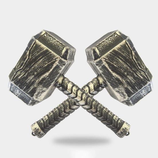 Thor's Hammer Collectible Model Toy Classic Cosplay Costume Props Simulation Avengers Superhero Role Playing Kids Toy for Halloween Party