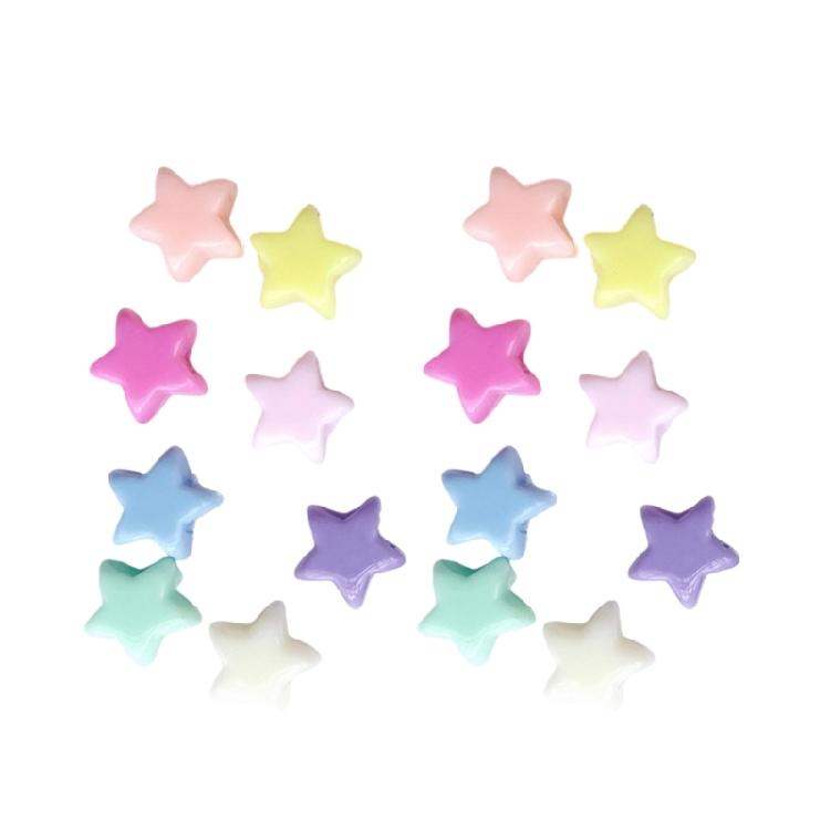 Star Heart Shape Beads For Kids Colorful Loose Beads Hair Tie Accessory For Creative Braiding And Crafting Project Supply