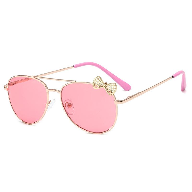 

1PC Cute Children s Sunglasses Metal Frame Bow Toad Glasses Children s Sunshade Glasses Gifts for Children