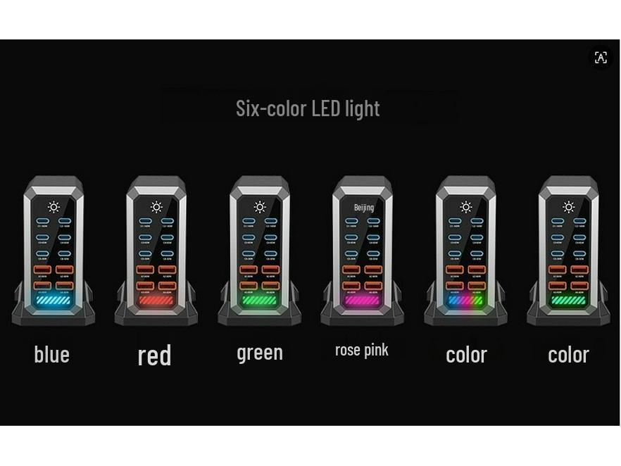 PD3.1 Multi-port USB Desktop Charger 660W: High-Power Gallium Nitride Super Fast Charging Station