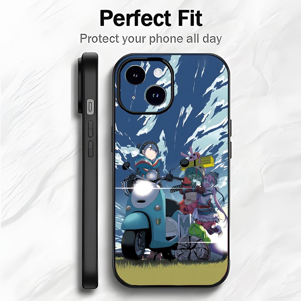 Calm Healing Japanese Anime Y-Yurucamp Phone Case Phone Case Soft Packaging Lightweight For iPhone17 16 15 14 13ProMax